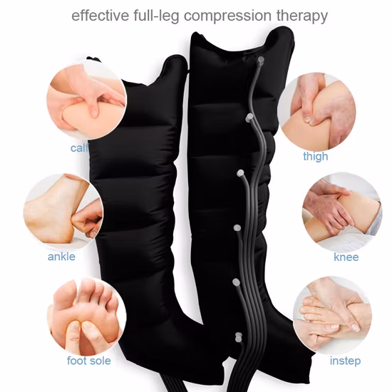 6-Kammer-Luftdruck-Kompressions-Beinmassagegerät, Physiotherapie für den Sport, schnelle Erholung